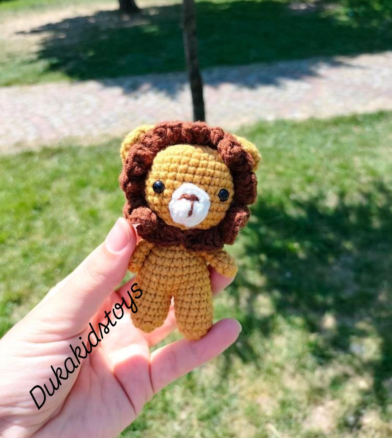 Amigurumi sevimli oyuncak aslan anahtarlık aksesuar hediyelik oyuncak