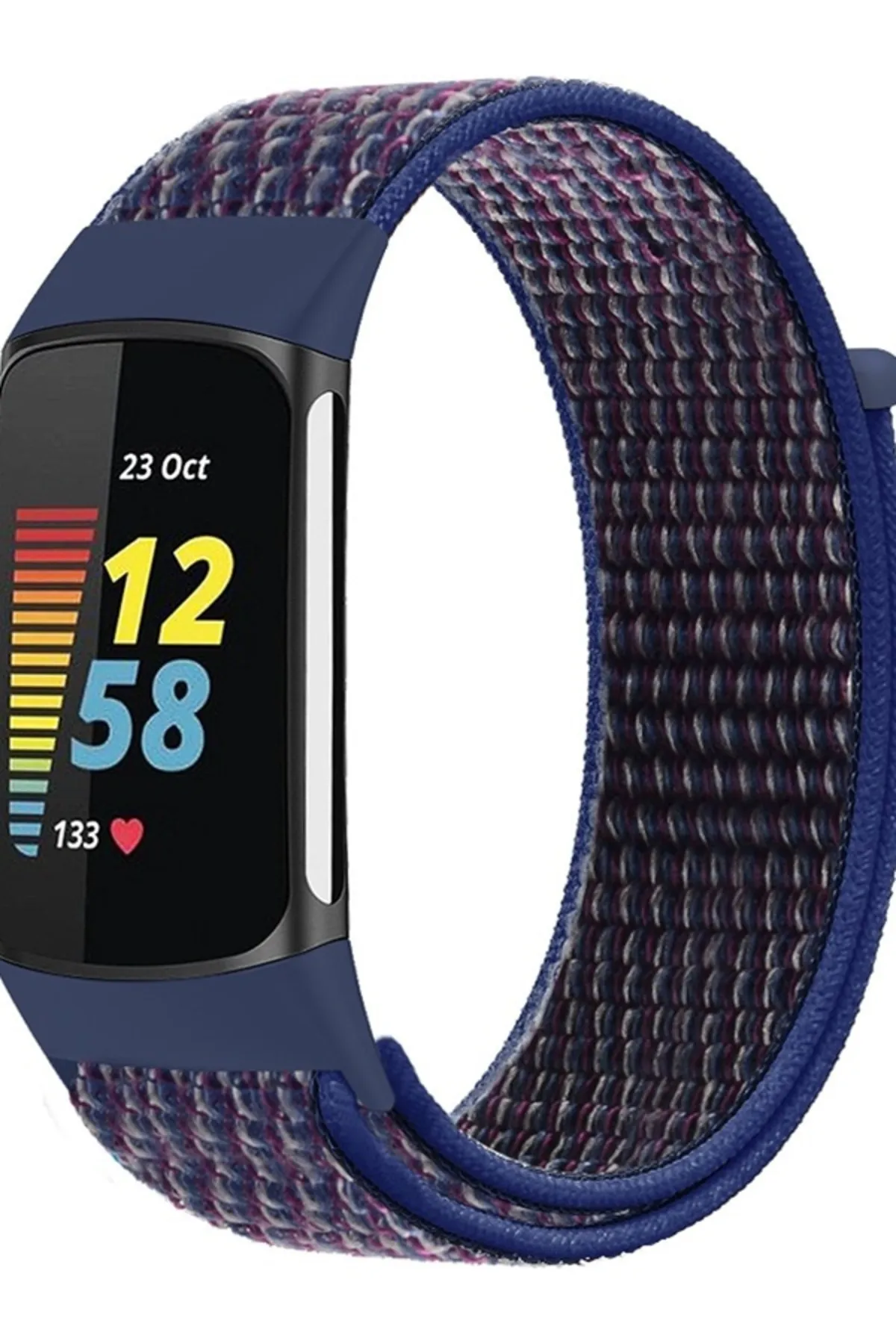 MarkaCase Fitbit Charge 6 İçin Dokuma Kordon - Lacivert