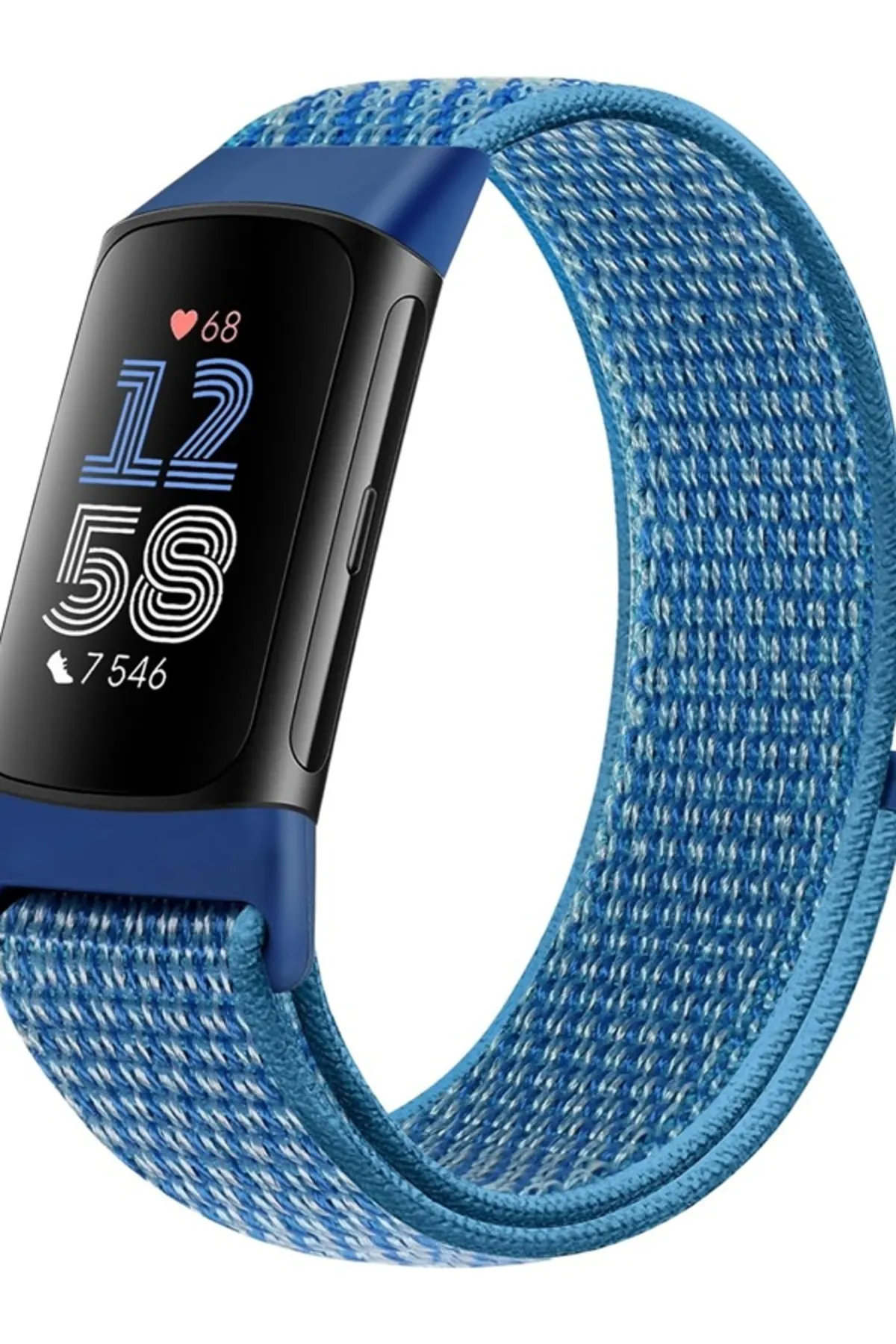 MarkaCase Fitbit Charge 6 İçin Dokuma Kordon - Mavi