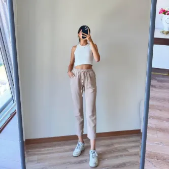 Beli Lastikli KETEN Pantolon