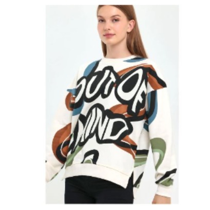 Bisiklet Yaka Sweatshirt