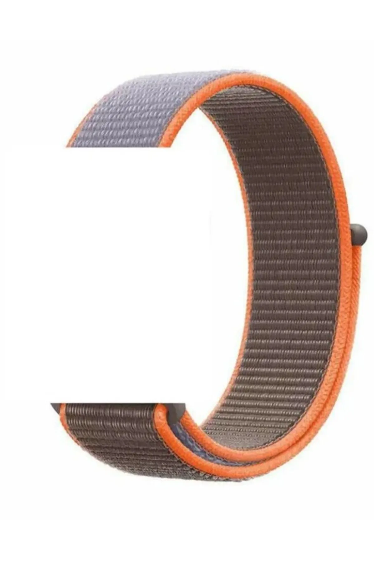 MarkaCase Fitbit Charge 6 İçin Dokuma Kordon - Gri/Turuncu