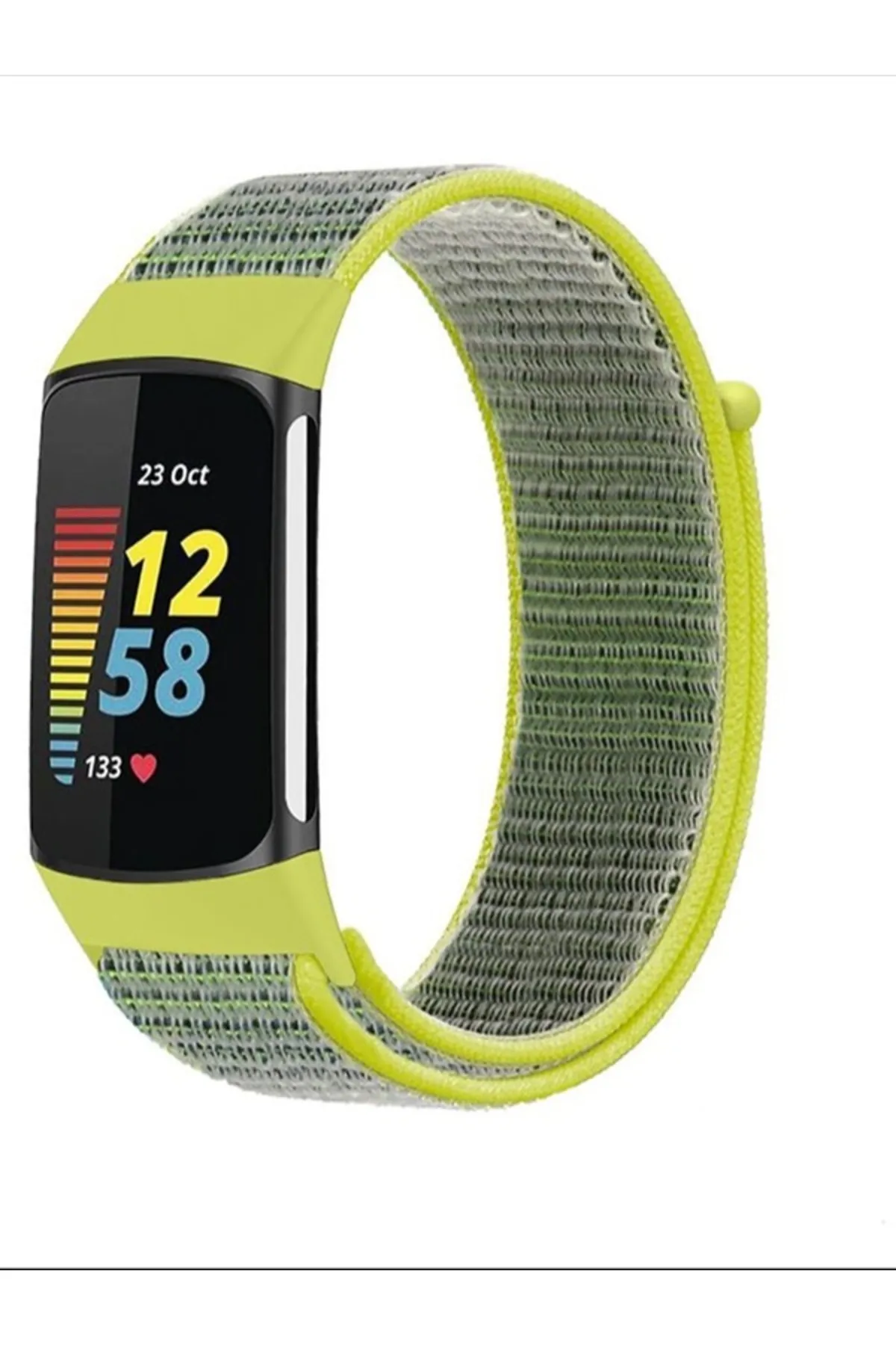MarkaCase Fitbit Charge 6 İçin Dokuma Kordon - Neon Yeşili