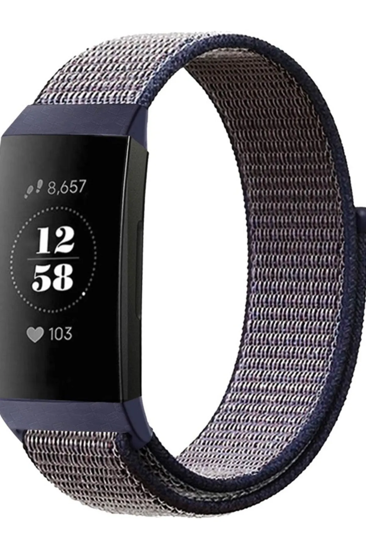 MarkaCase Fitbit Charge 5 İçin Dokuma Kordon - Koyu Mor