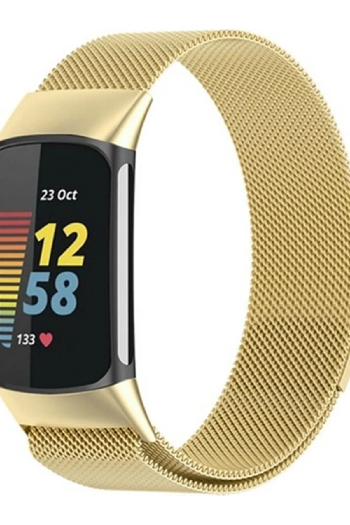 MarkaCase Fitbit Charge 6 Için Manyetik Metal Saat Kordonu - Gold