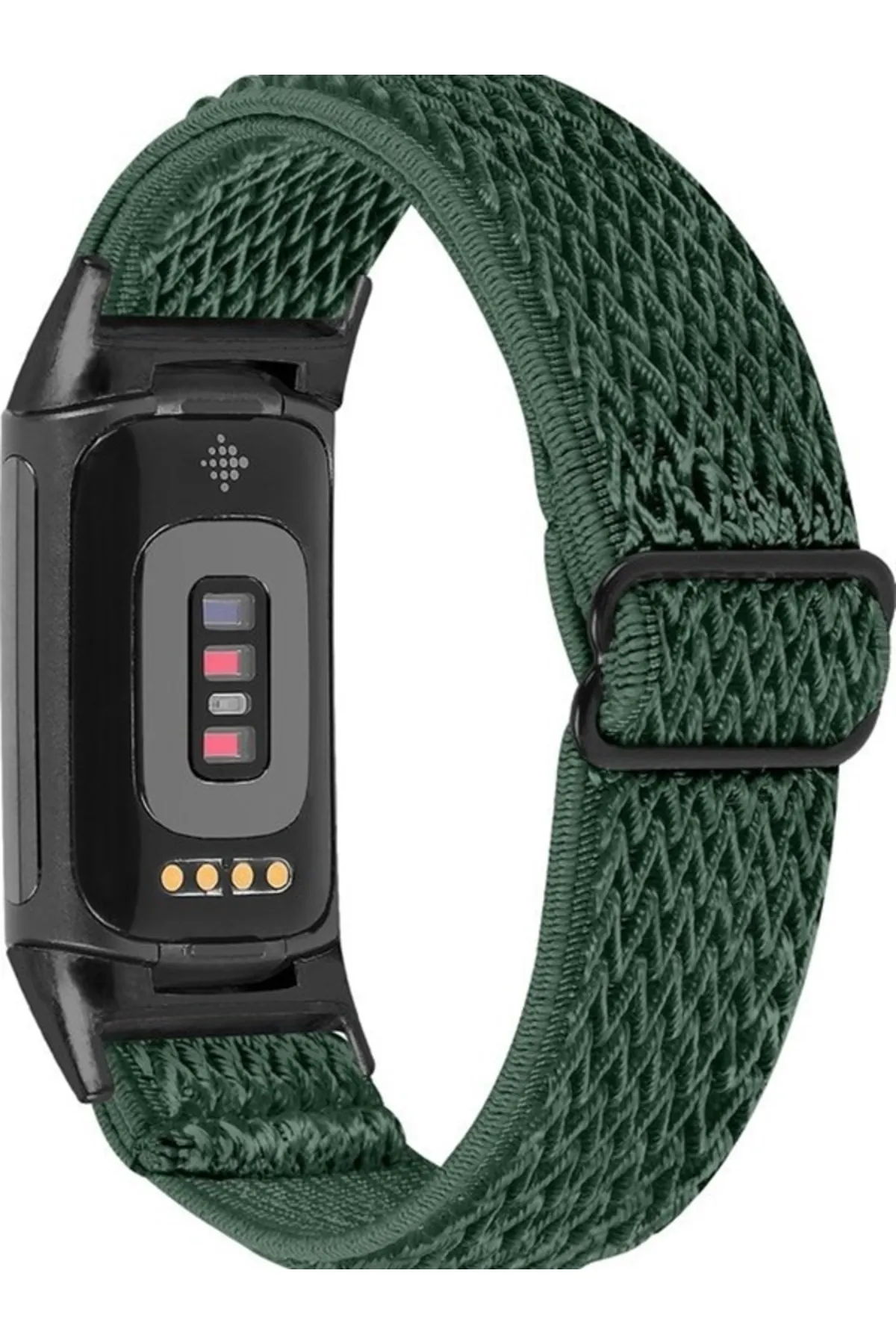 MarkaCase Fitbit Charge 5 Elastik  Örgü Watch Kordon - Yeşil görsel 2