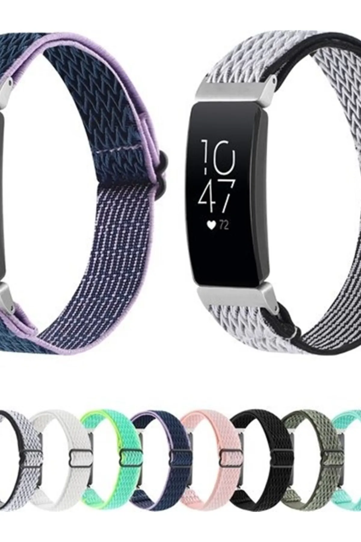 MarkaCase Fitbit Charge 5 Elastik Örgü Watch Kordon - Siyah görsel 4