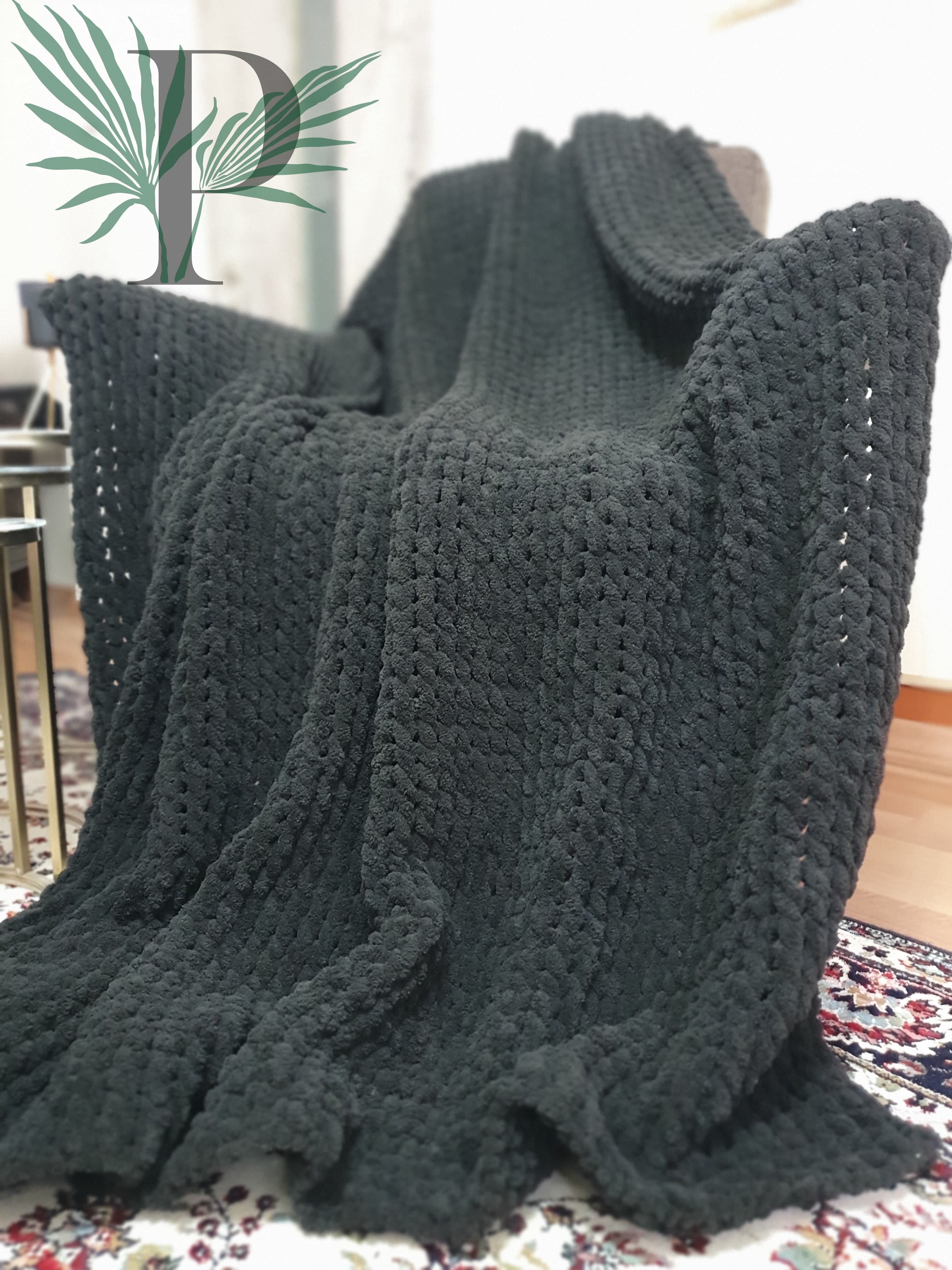 Palm Puffy Siyah 150x200cm Tek Kişilik Battaniye