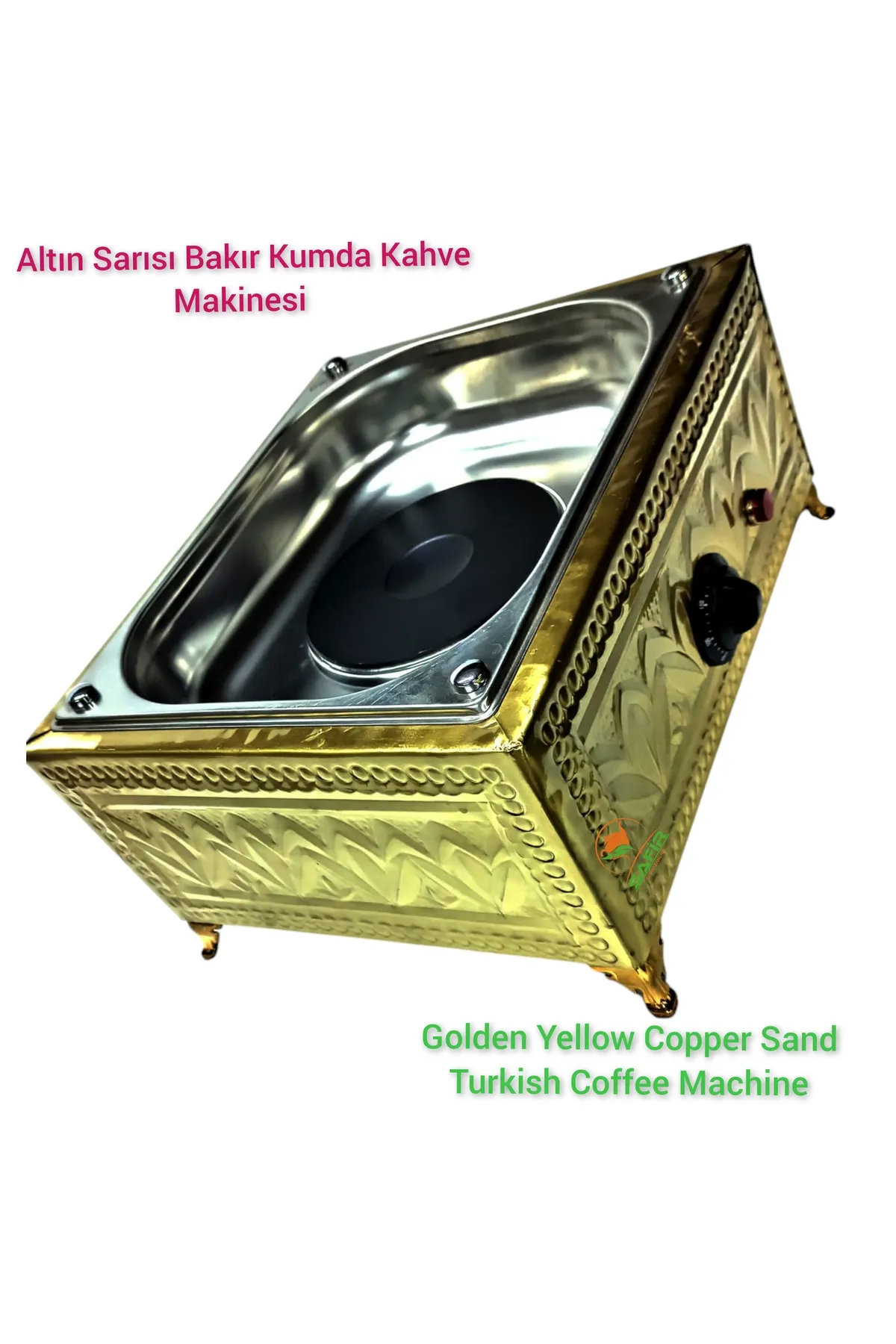 SAFİR ÇAY KAZANLARI Gold Kumda Kahve Makinesi Özel Seri Kumda Kahve Cihazı Safir Kumda Kahve Orta Boy görsel 2