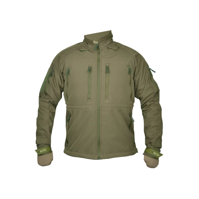 haki renkli 11 cepli uzun kollu soguk gecirmez softshell taktik mont