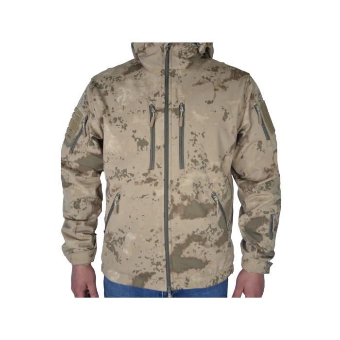 jandarma kamuflaj renkli 10 cepli uzun kollu soguk gecirmez softshell outdoor taktik mont