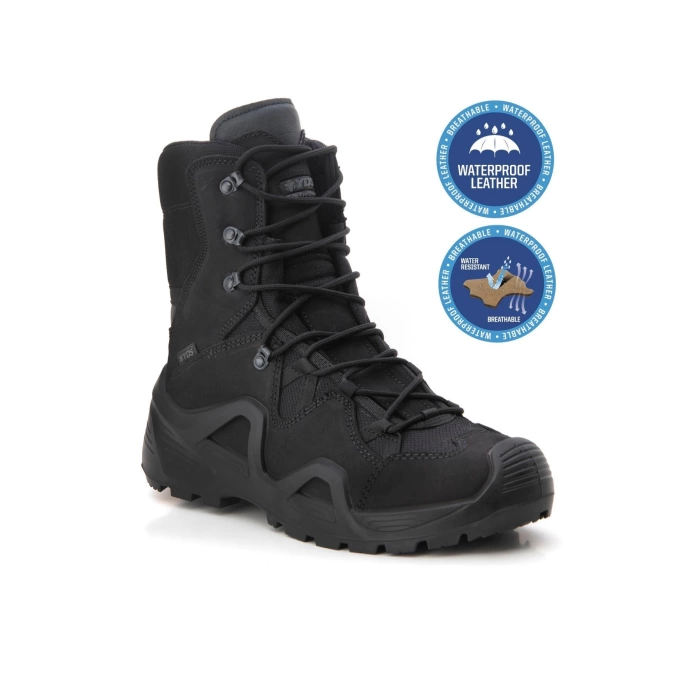 siyah renkli yds astor su gecirmez profesyonel taktik askeri outdoor fermuarsiz bot