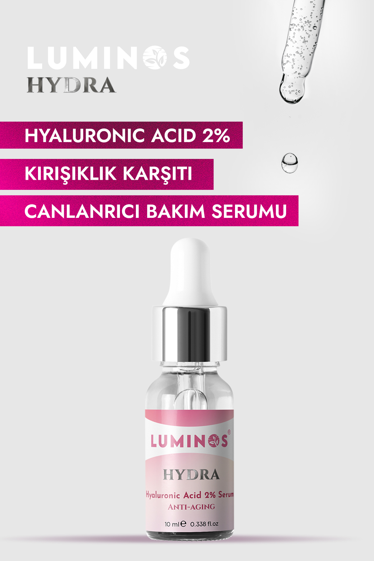 Luminos Kırışıklık Karşıtı Hyaluronik Asit Serum - 10 ml