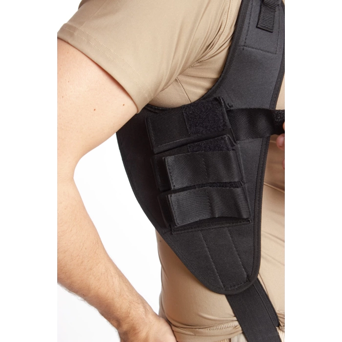 sag el ciftli siyah renkli ozel uretim ayarlamali emniyetli lastikli universal impertex koltukalti silah kilifi