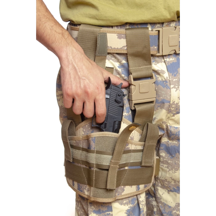 Sag El Hava Kuvvetleri Kamuflaj Renk cift Baglantili Airsoft Palaskaya Kemere Gecirmeli impertex Bacak Silah Kilifi