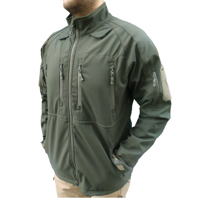 haki renkli 11 cep uzun kollu soguk gecirmez softshell taktik mont