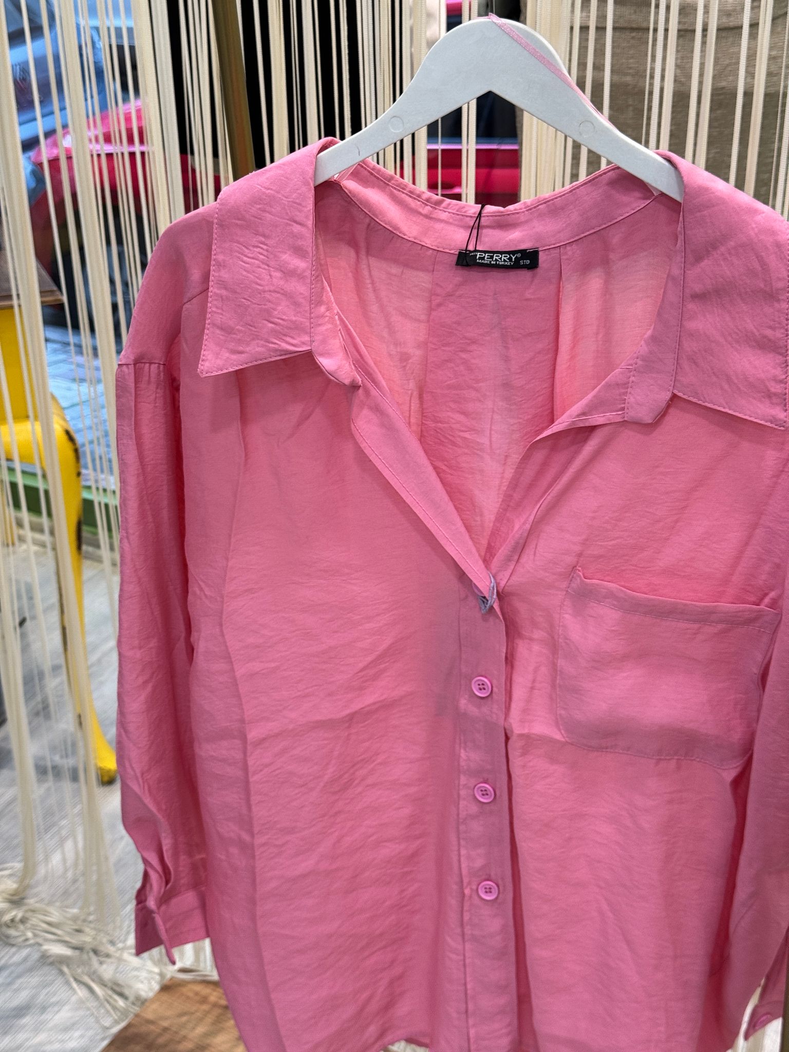 DİA DİSENO PEMBE DÜŞÜK OMUZ GÖMLEK