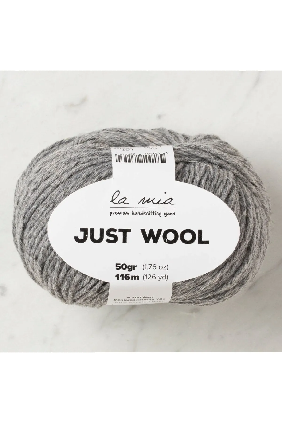 La Mia Just Wool Gri El Örgü İpi - LT001 - 33843
