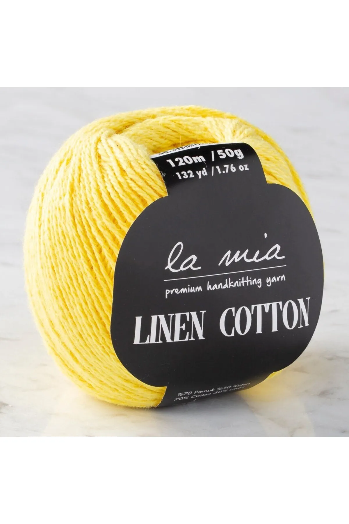 La Mia Linen Cotton Sarı El Örgü İpi - L160 - 33863