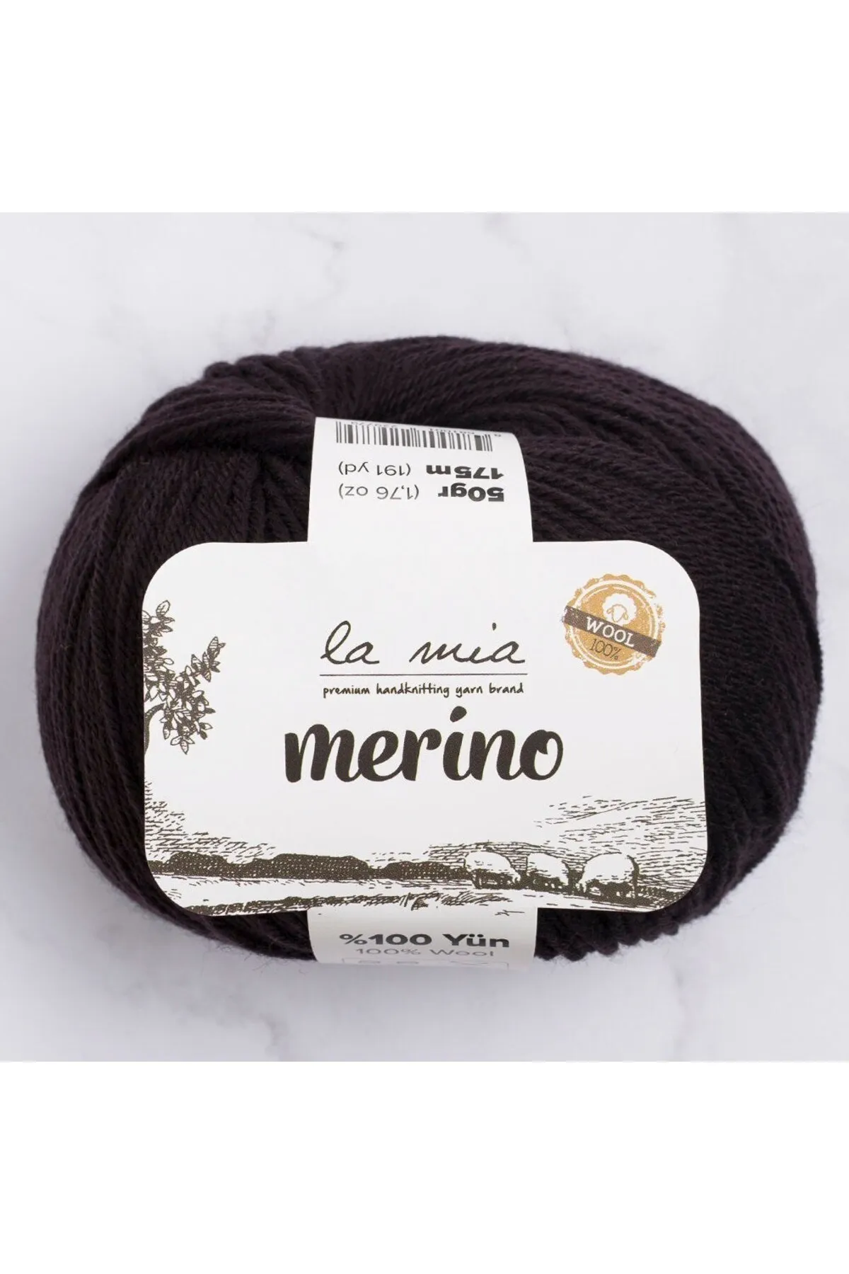 La Mia Merino Siyah El Örgü İpi - L006 - 33790