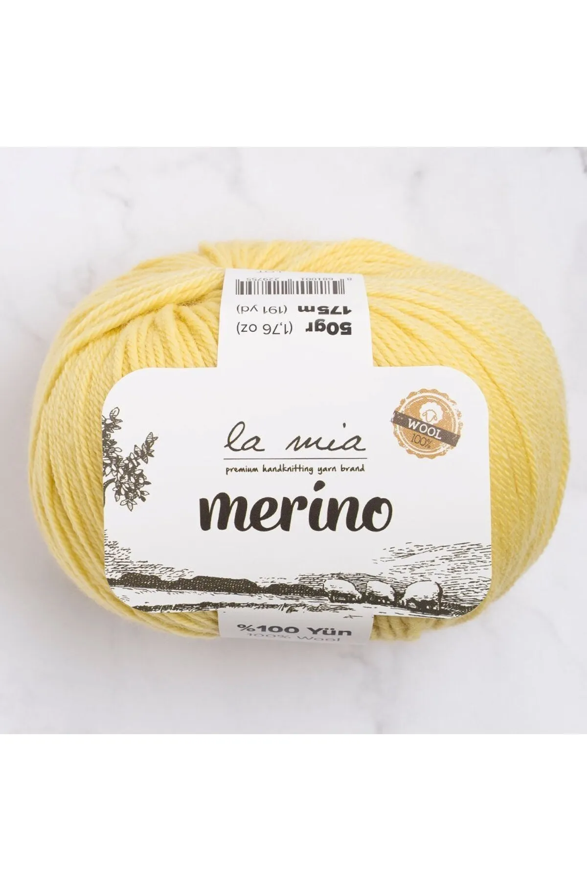 La Mia Merino Sarı El Örgü İpi - L043 - 33788