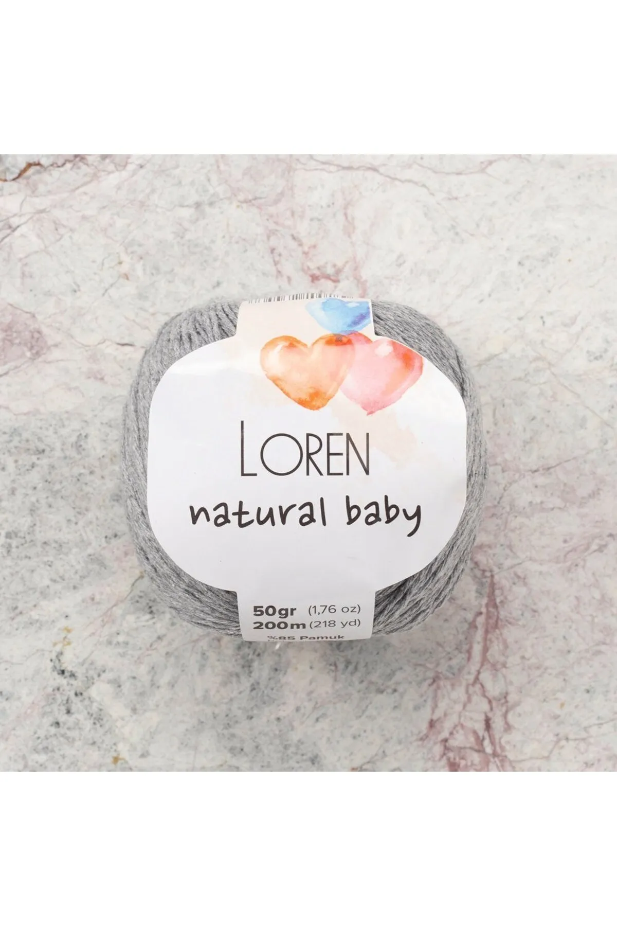 Loren Natural Baby Açık Gri El Örgü İpi - R079 - 33827