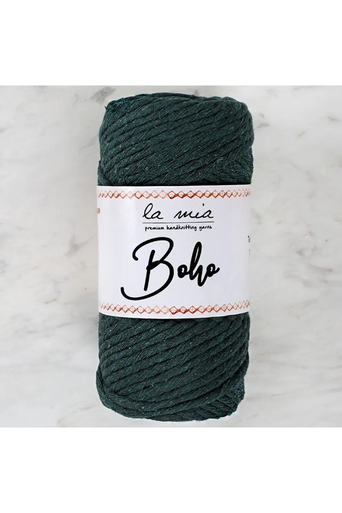 La Mia Boho Koyu Yeşil Büküm Makrome İpi - L055 - 34000