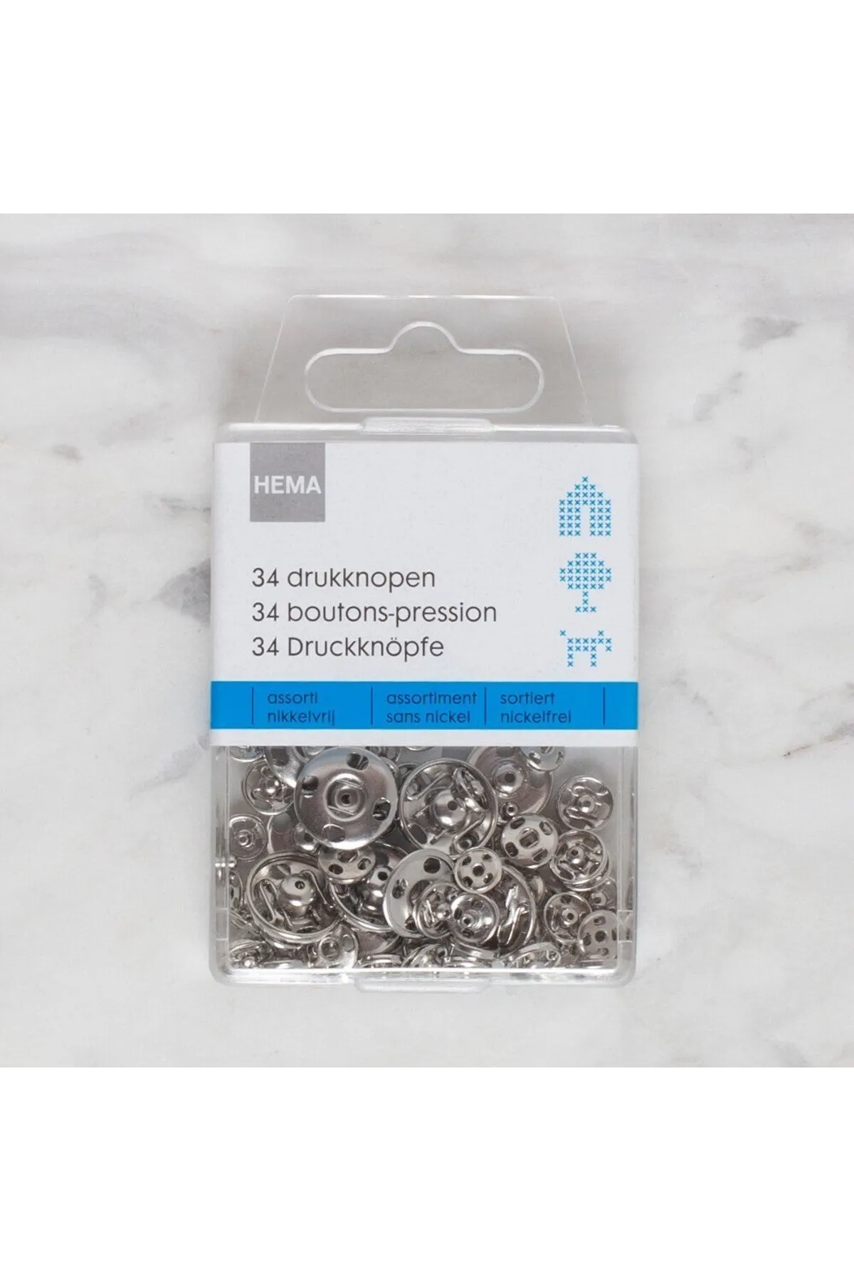 Loren Metal Çıt Çıt - 34 lü Gümüş