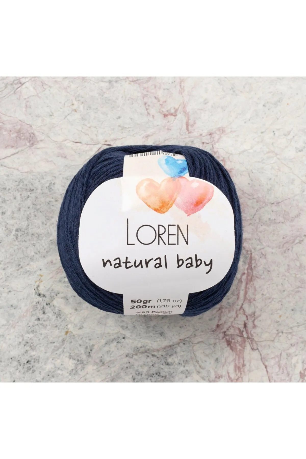 Loren Natural Baby Lacivert El Örgü İpi - R005 - 33940