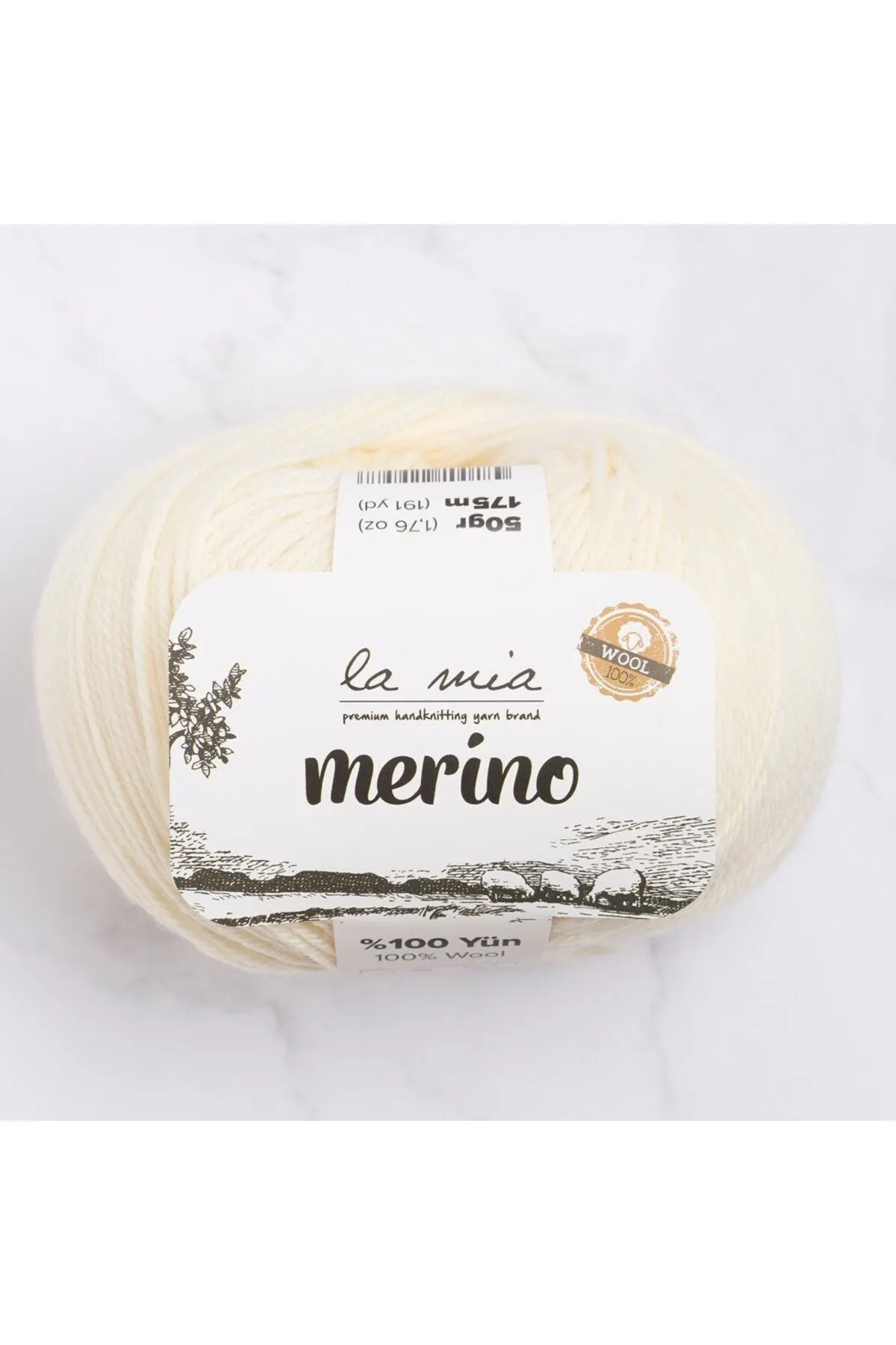La Mia Merino Krem El Örgü İpi - L081 - 33776