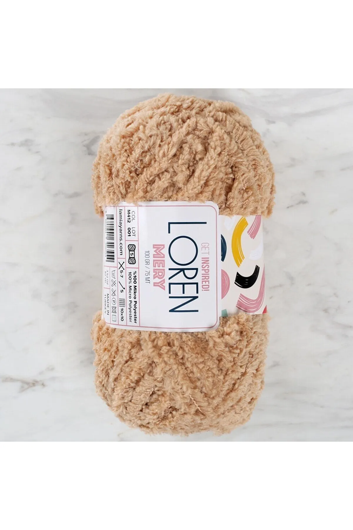 Loren Mery Bej El Örgü İpi - M412 - 34318