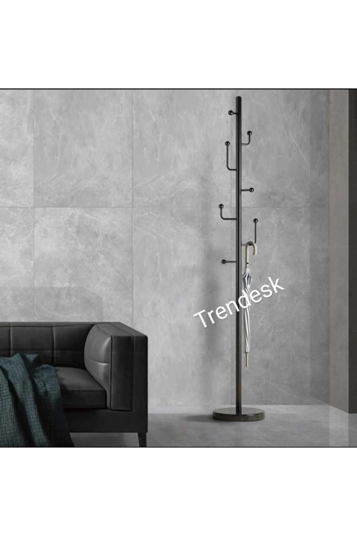 TRENDESK Modern Metal Siyah Ayaklı Askılık Elbise Askısı 1052-CN