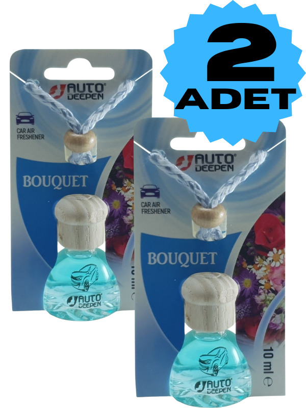 2li Oto Araç Ayna Asma Şişe Buket Cam Koku Bouquet Aynaya Asılan Dekoratif Oto Kokusu10ml X2 Adet