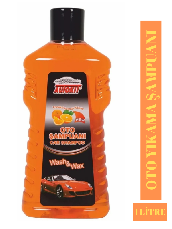Cilalı Oto Şampuan 1000 ml Portakal Kokulu Cilalı Şampuan Araba Şampuanı Araba Yıkama