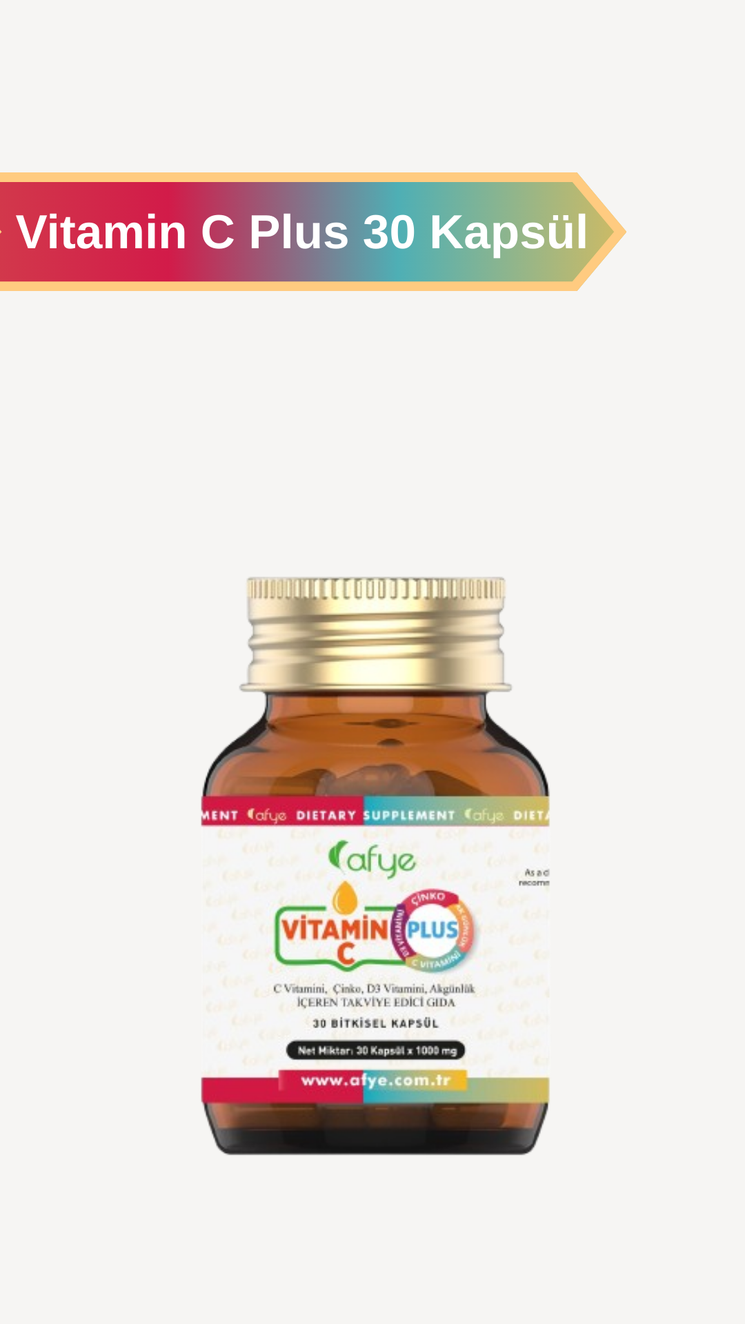Afye Vitamin C Plus (30 Kapsül)