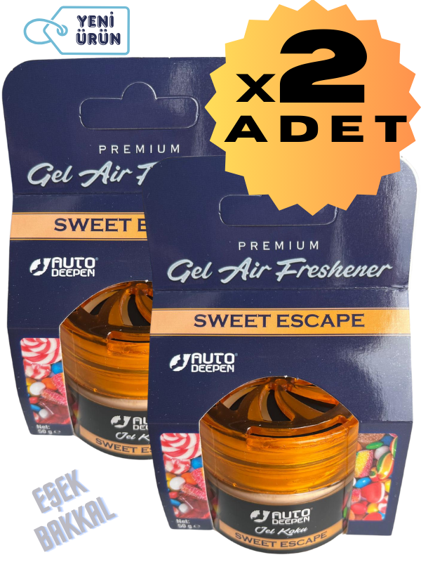 2Lİ Tatlı Kaçış Premium Oto Jel Koku Araba Parfümsü Jel Koku