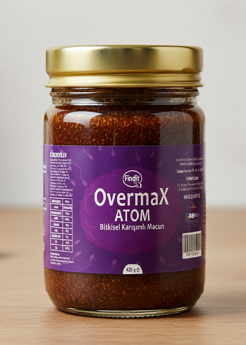 Overmax Atom Bitkisel Karışımlı Macun, Doğal Güç Desteği, 420 gr