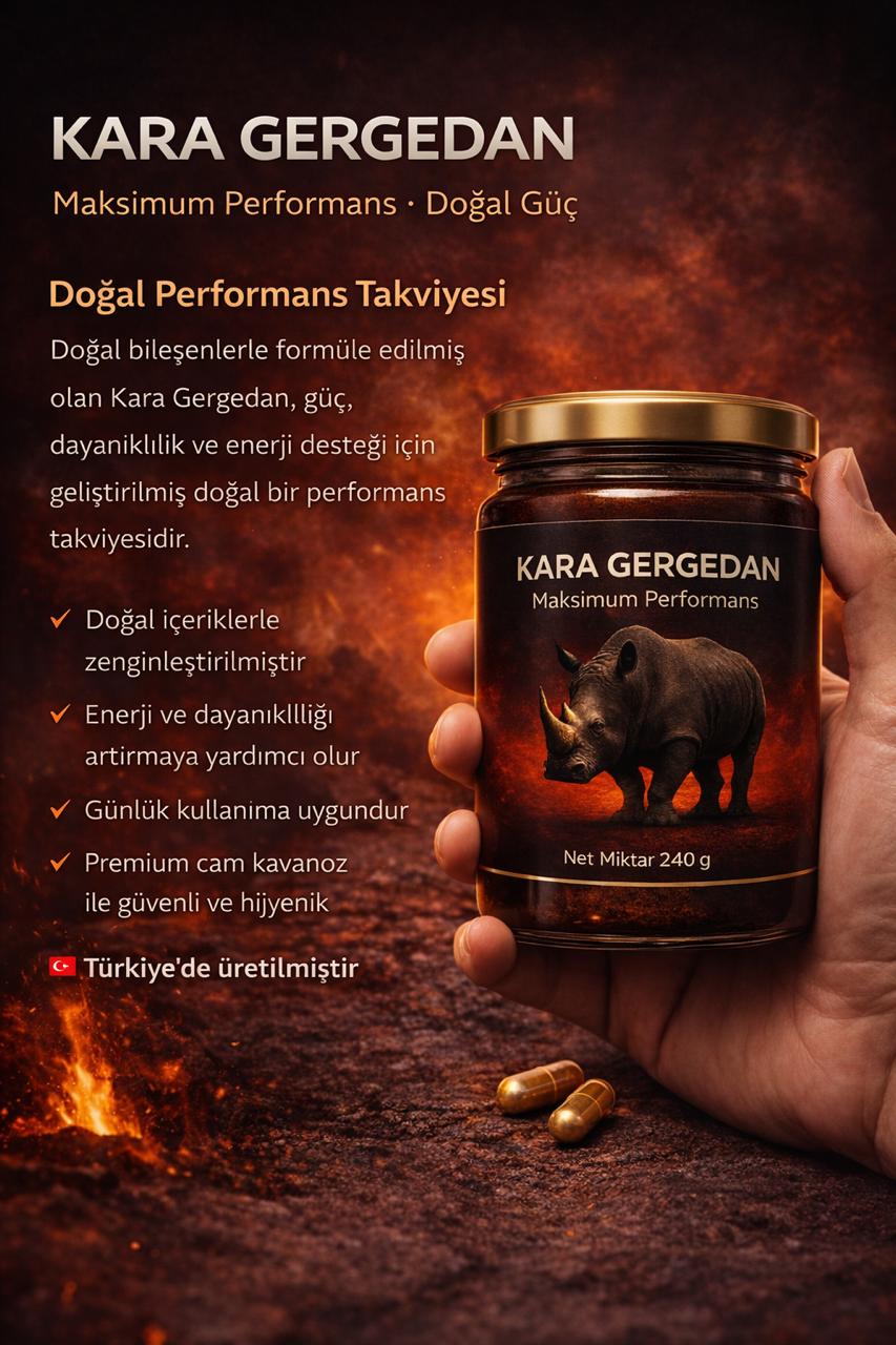 KARA GERGEDAN Performans Macun 2 x 240 gr + Efsane Güç görsel 3