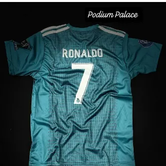 SPORMAN 2017/18 Cristiano Ronaldo Turkuaz Mavisi KISA KOL Yetişkin Forma(TURKUAZ)