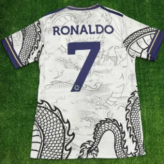 SPORMAN Dragon Ejder 2023-24 Yeni Sezon Özel Tasarım Forma Ronaldoı (BEYAZ)
