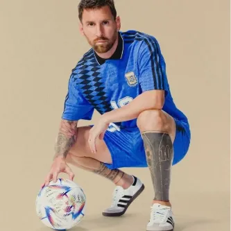 SPORMAN Arjantin Yeni Sezon Lionel Messi Ikonik Retro Özel Nostalji Forması [MAVİ YAKALI)