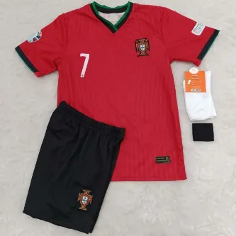 Pele Sport Portekiz Milli Takım 24-25 Sezon C.ronaldo Çocuk Forması 4 Lü Set