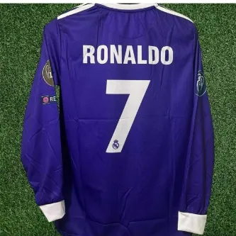 Pele Sport 2017/18 Cristiano Ronaldo MOR UZUN KOL Yetişkin Forma(MOR)