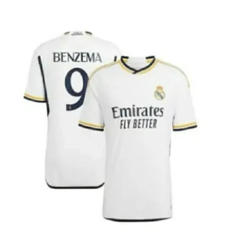 Pele Sport Benzema Yetişkin Beyaz Taraftar Futbol Forması
