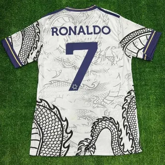 Pele Sport Dragon Ejder 2023-24 Yeni Sezon Özel Tasarım Forma Ronaldoı (BEYAZ)