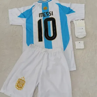 Pele Sport Arjantin Milli Takımı Lionel Messi Çocuk Forması 4'lü Set(MAVİ-BEYAZ) Zyn3532