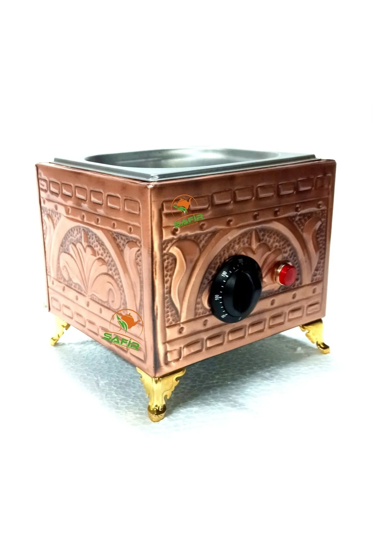 SAFİR ÇAY KAZANLARI Safir Bakır Kumda Kahve Makinesi Küçük Boy 19x18 Cm Bakır Kumda Kahve Bakır Renk Safir Çay Kazanları görsel 2