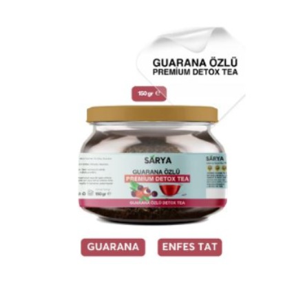 SARYA COSMETİC Guarana Özlü Premium Detox Tea 2 Aylık Kullanım 150 Gr Sarya Guarana Özlü çay