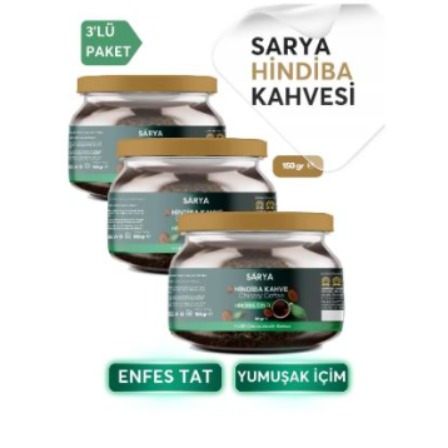 SARYA COSMETİC 3 Adet Hindiba Kahve 3 x 150 Gr