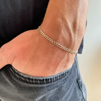 ZEY GÜMÜŞ 2 MM GURMET ZİNCİR BİLEKLİK 925 AYAR GÜMÜŞ